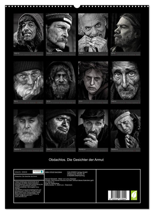 Obdachlos. Die Gesichter der Armut (CALVENDO Premium Wandkalender 2026)