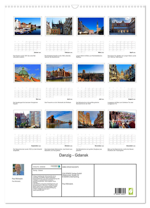 Danzig - Gdansk (CALVENDO Wandkalender 2026)