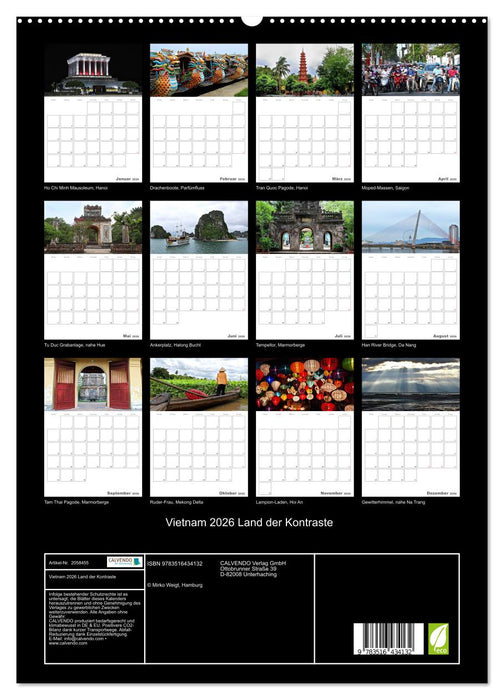 Vietnam 2026 Land der Kontraste (CALVENDO Premium Wandkalender 2026)
