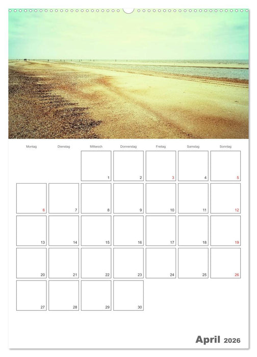 Strandbilder - Künstlerische Impressionen von der Nordsee (CALVENDO Premium Wandkalender 2026)