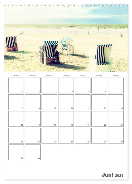 Strandbilder - Künstlerische Impressionen von der Nordsee (CALVENDO Premium Wandkalender 2026)