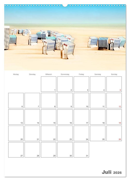 Strandbilder - Künstlerische Impressionen von der Nordsee (CALVENDO Premium Wandkalender 2026)
