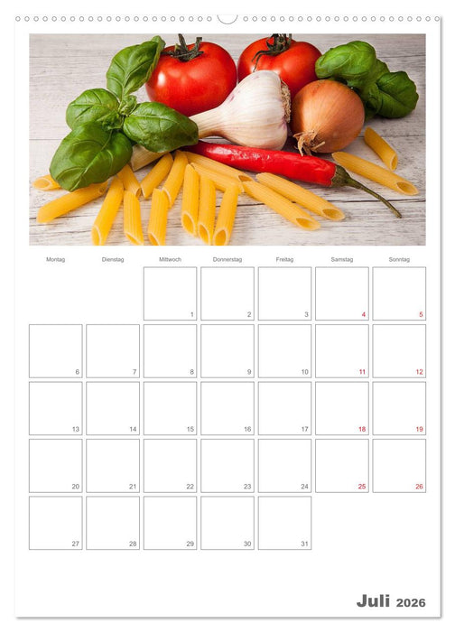 Kulinarische Kompositionen - Terminplaner (CALVENDO Premium Wandkalender 2026)