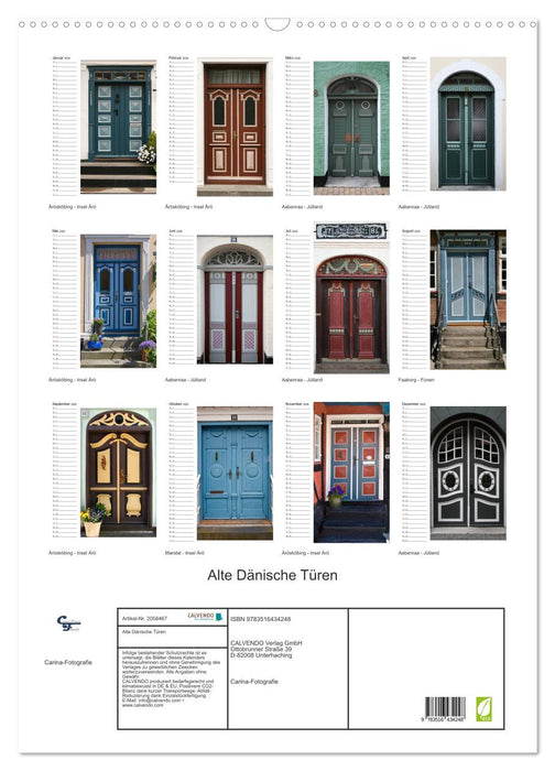 Alte Dänische Türen (CALVENDO Wandkalender 2026)