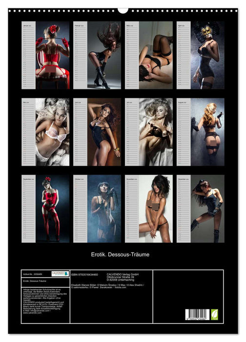 Erotik. Dessous-Träume (CALVENDO Wandkalender 2026)