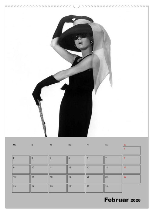 Hollywood-Diva. Audrey Hepburn (CALVENDO Premium Wandkalender 2026)