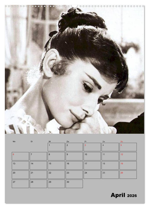 Hollywood-Diva. Audrey Hepburn (CALVENDO Premium Wandkalender 2026)