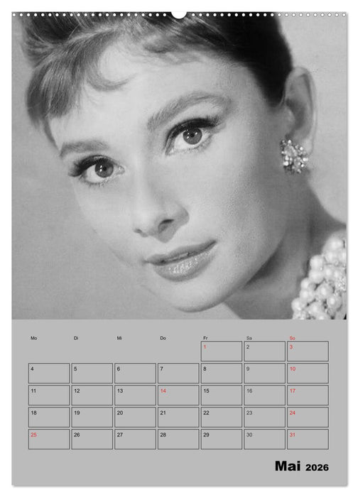 Hollywood-Diva. Audrey Hepburn (CALVENDO Premium Wandkalender 2026)