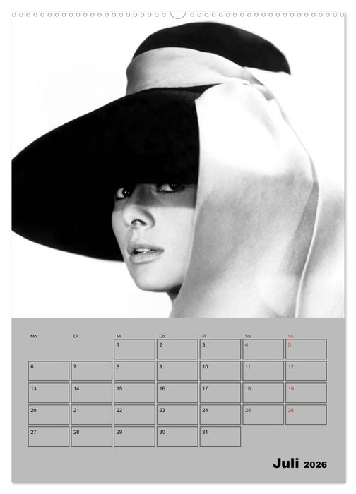 Hollywood-Diva. Audrey Hepburn (CALVENDO Premium Wandkalender 2026)