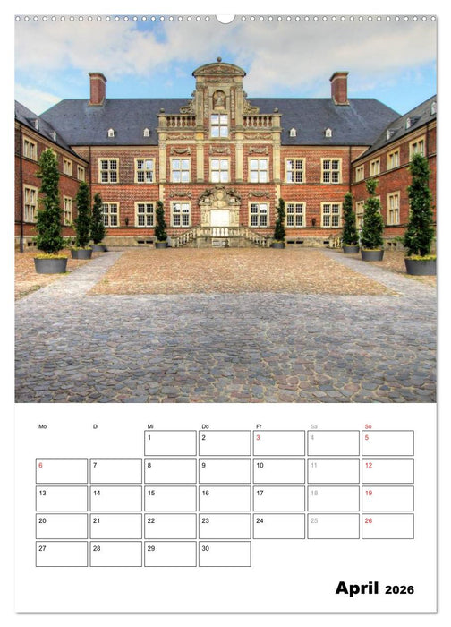 Eindrucksvolle Burgen, malerische Schlösser im Münsterland (CALVENDO Premium Wandkalender 2026)
