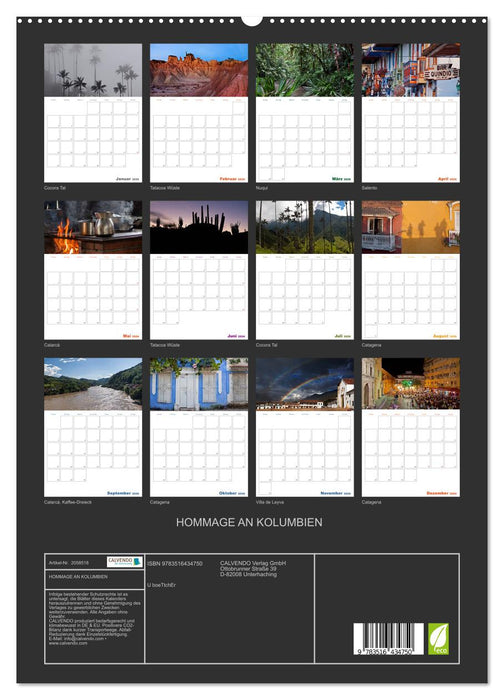 HOMMAGE AN KOLUMBIEN (CALVENDO Premium Wandkalender 2026)