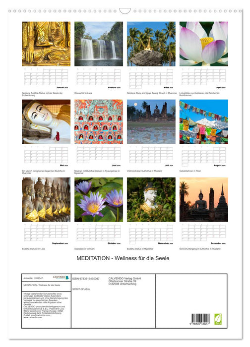 MEDITATION - Wellness für die Seele (CALVENDO Wandkalender 2026)