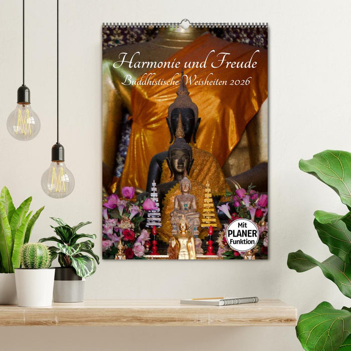 Harmonie und Freude Buddhistische Weisheiten 2026 (CALVENDO Wandkalender 2026)