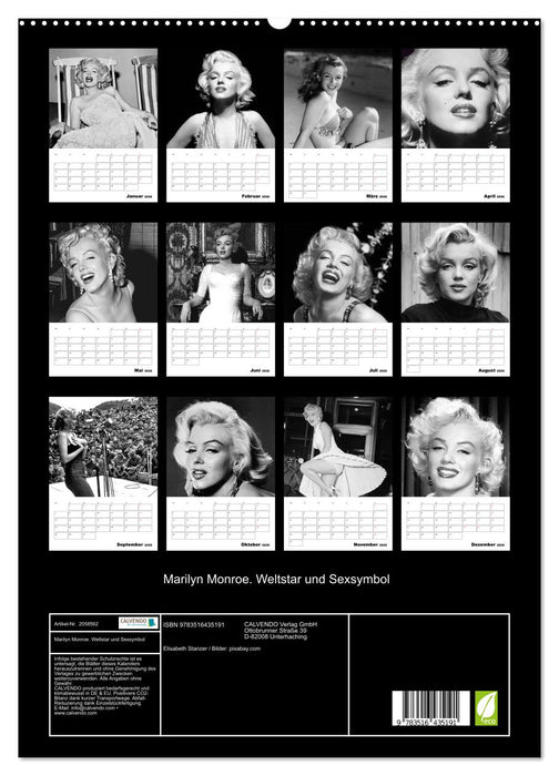 Marilyn Monroe. Weltstar und Sexsymbol (CALVENDO Premium Wandkalender 2026)
