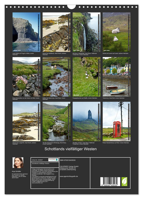 Schottlands vielfältiger Westen (CALVENDO Wandkalender 2026)