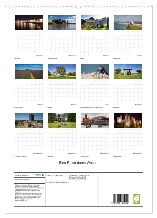 Eine Reise durch Wales (CALVENDO Premium Wandkalender 2026)