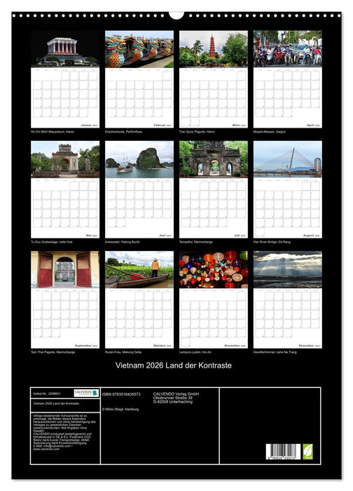 Vietnam 2026 Land der Kontraste (CALVENDO Wandkalender 2026)
