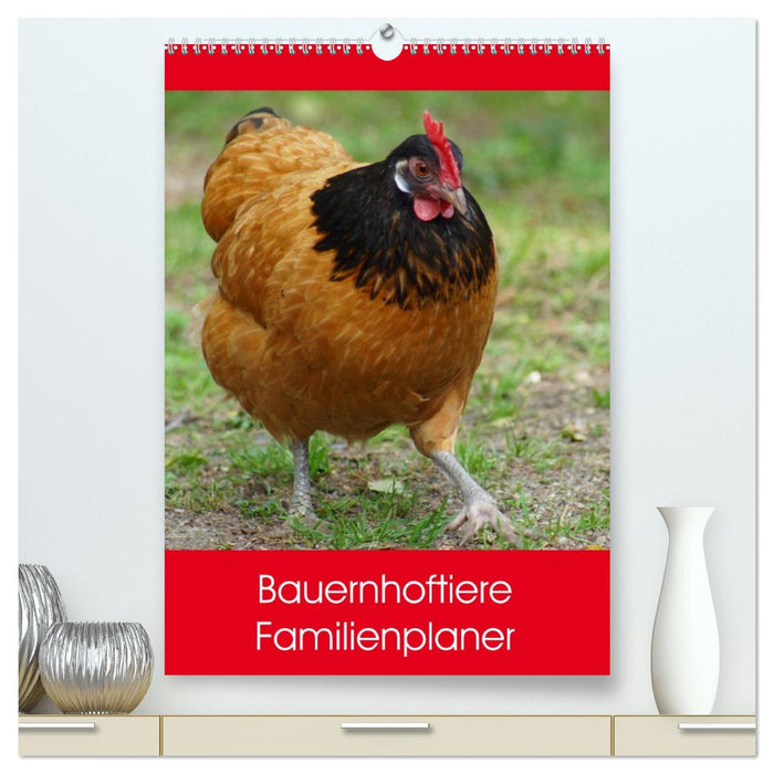 Bauernhoftiere Familienplaner (CALVENDO Premium Wandkalender 2026)