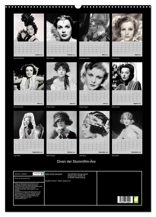 Diven der Stummfilm-Ära (CALVENDO Wandkalender 2026)