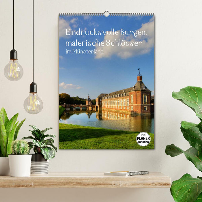 Eindrucksvolle Burgen, malerische Schlösser im Münsterland (CALVENDO Wandkalender 2026)