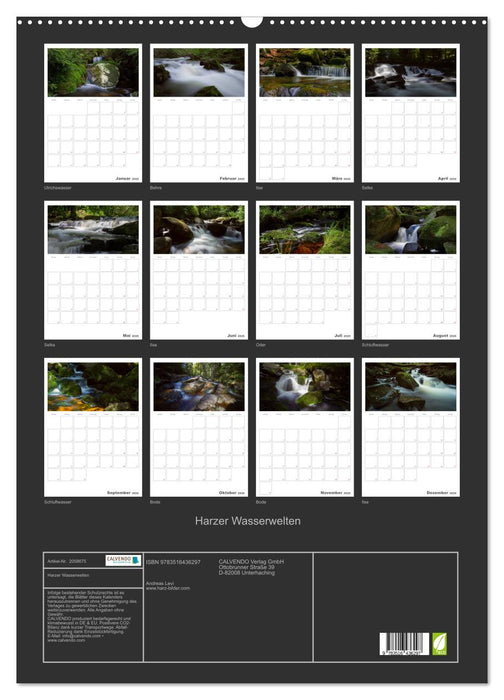 Harzer Wasserwelten (CALVENDO Wandkalender 2026)
