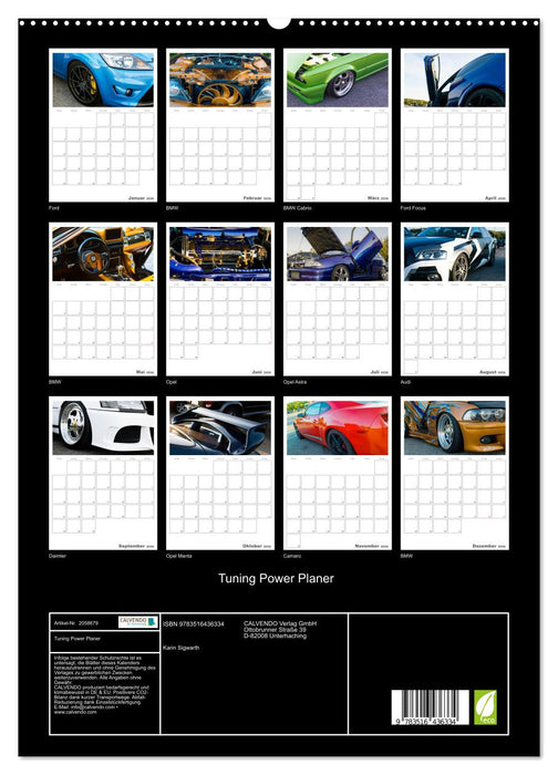 Tuning Power Planer (CALVENDO Premium Wandkalender 2026)