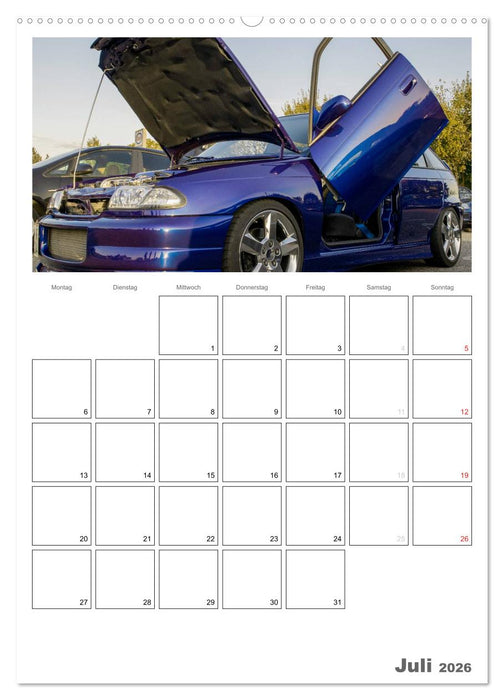 Tuning Power Planer (CALVENDO Premium Wandkalender 2026)