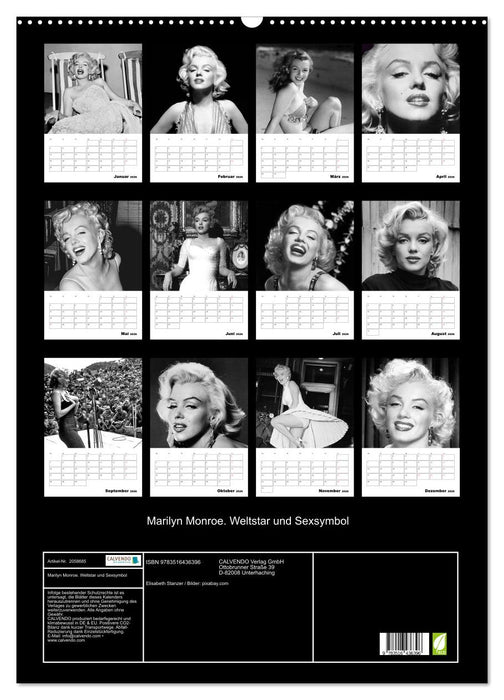 Marilyn Monroe. Weltstar und Sexsymbol (CALVENDO Wandkalender 2026)