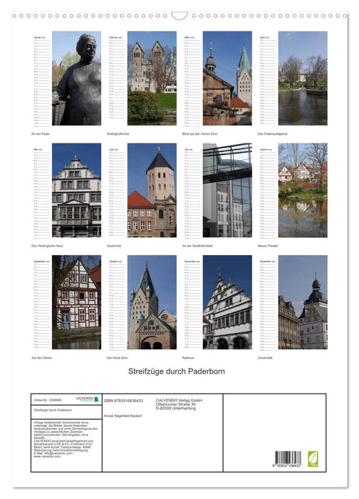 Streifzüge durch Paderborn (CALVENDO Wandkalender 2026)