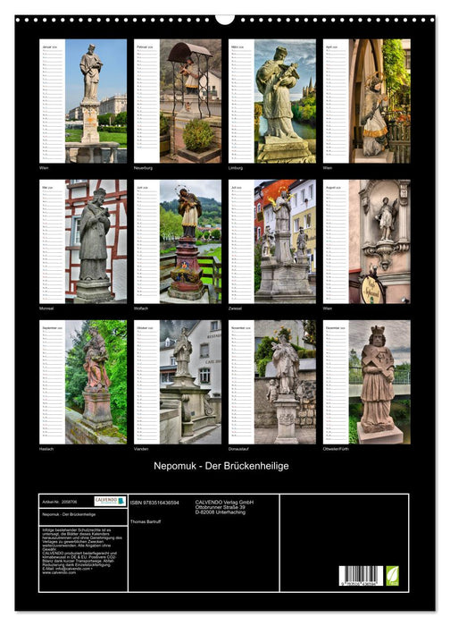 Nepomuk - Der Brückenheilige (CALVENDO Wandkalender 2026)