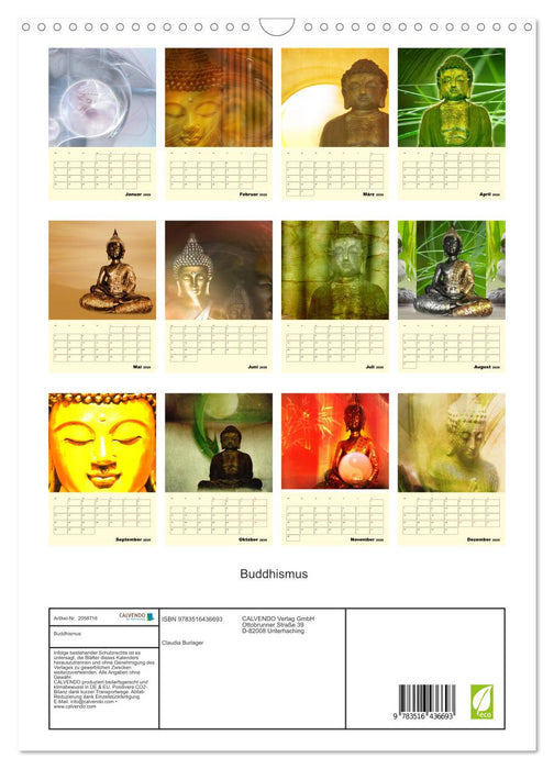Buddhismus (CALVENDO Wandkalender 2026)