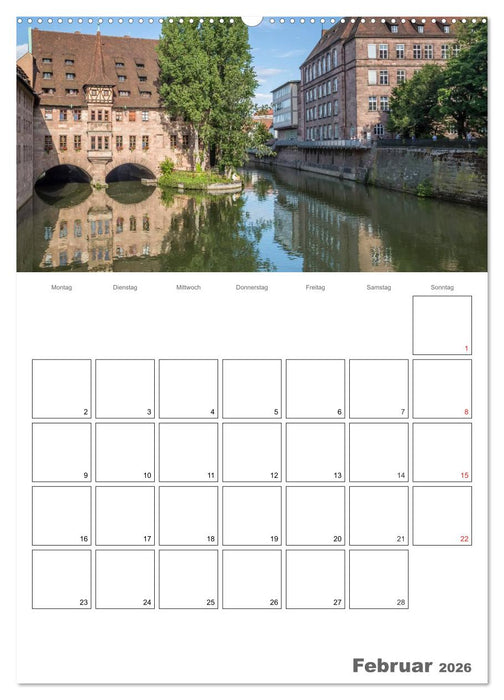 NÜRNBERG Bezauberndes Altstadtherz / Terminplaner (CALVENDO Premium Wandkalender 2026)
