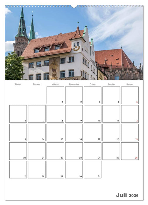 NÜRNBERG Bezauberndes Altstadtherz / Terminplaner (CALVENDO Premium Wandkalender 2026)