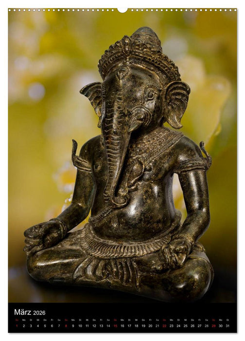 SKULPTUREN Hinduistische Göttinnen und Götter • Buddhas (CALVENDO Wandkalender 2026)