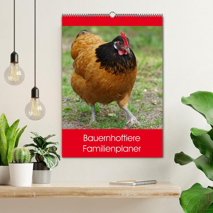 Bauernhoftiere Familienplaner (CALVENDO Wandkalender 2026)