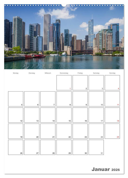 CHICAGO Terminplaner (CALVENDO Premium Wandkalender 2026)