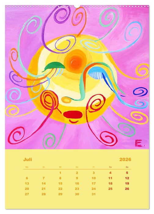 Licht ist bunt - Malerei in Acryl und Aqua Öl (CALVENDO Premium Wandkalender 2026)