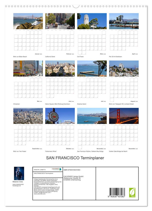 SAN FRANCISCO Terminplaner (CALVENDO Premium Wandkalender 2026)