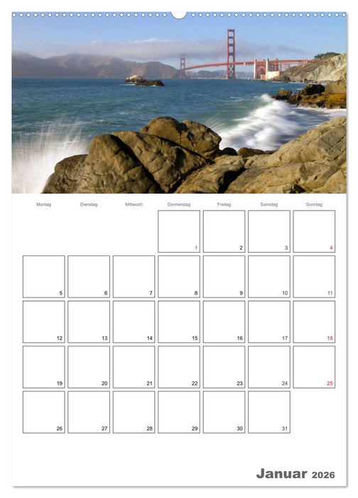 SAN FRANCISCO Terminplaner (CALVENDO Premium Wandkalender 2026)