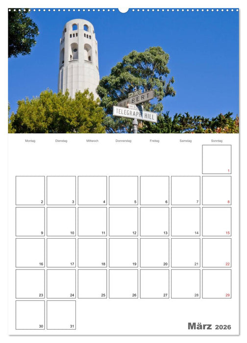 SAN FRANCISCO Terminplaner (CALVENDO Premium Wandkalender 2026)