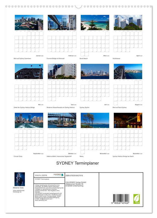 SYDNEY Terminplaner (CALVENDO Premium Wandkalender 2026)