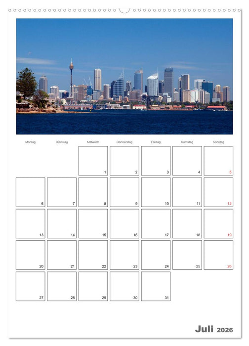SYDNEY Terminplaner (CALVENDO Premium Wandkalender 2026)