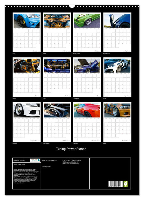 Tuning Power Planer (CALVENDO Wandkalender 2026)