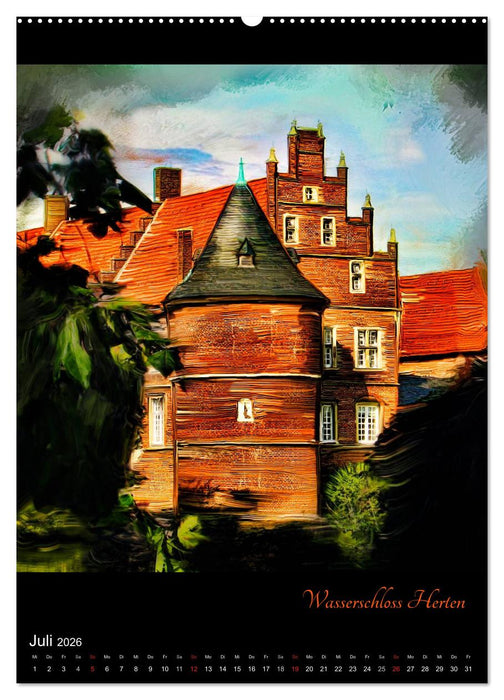 Herten - Digital gemalt (CALVENDO Premium Wandkalender 2026)