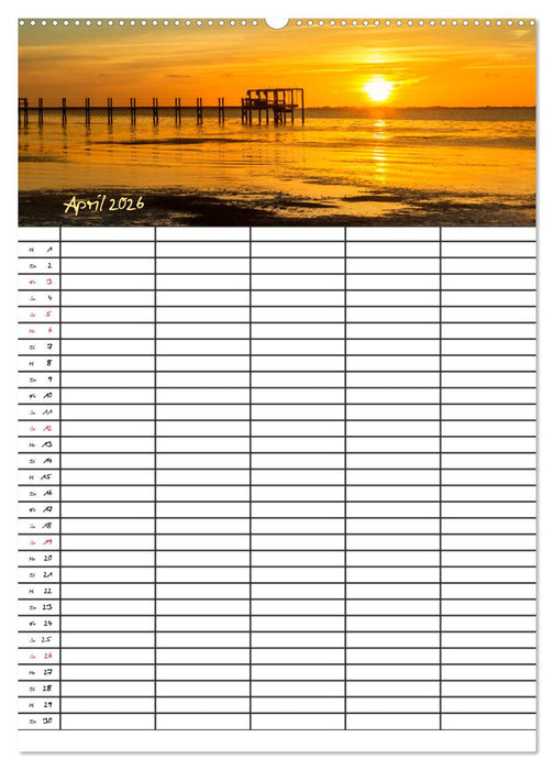Idyllisches Florida / Familienplaner (CALVENDO Wandkalender 2026)