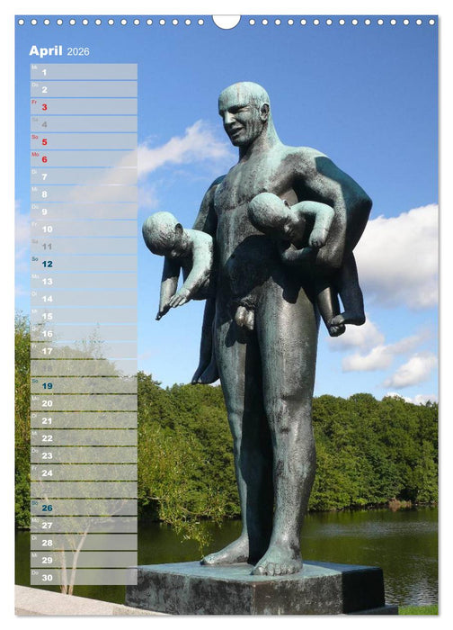 Skulpturen im Vigeland-Park Oslo (CALVENDO Wandkalender 2026)