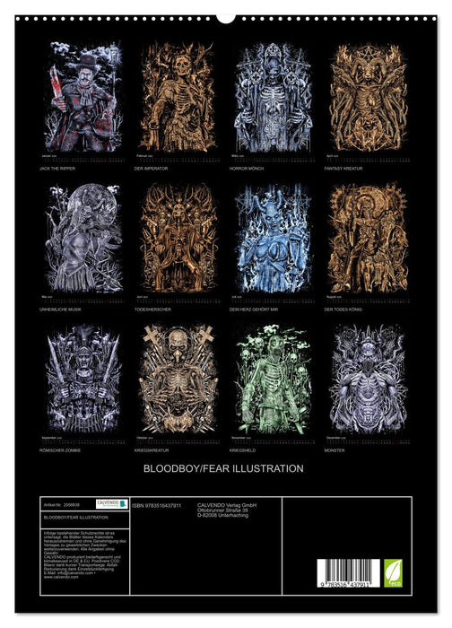 BLOODBOY/FEAR ILLUSTRATION (CALVENDO Premium Wandkalender 2026)