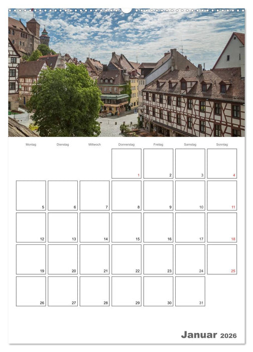 NÜRNBERG Bezauberndes Altstadtherz / Terminplaner (CALVENDO Wandkalender 2026)