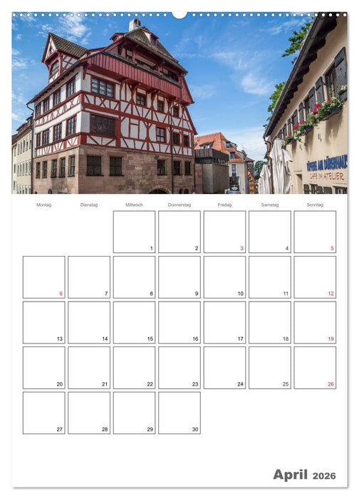 NÜRNBERG Bezauberndes Altstadtherz / Terminplaner (CALVENDO Wandkalender 2026)