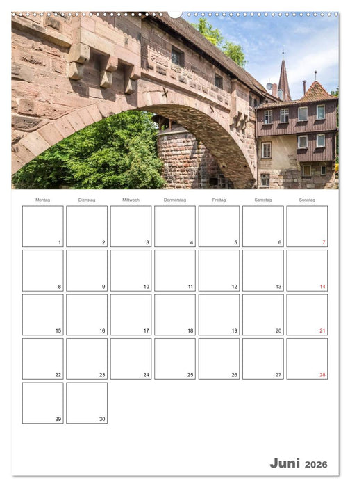 NÜRNBERG Bezauberndes Altstadtherz / Terminplaner (CALVENDO Wandkalender 2026)